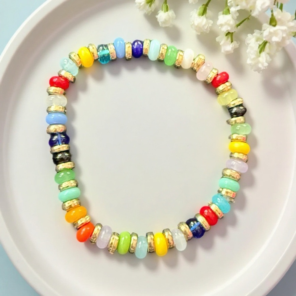 Hand Crafted Multicolored Beaded Bracelet
